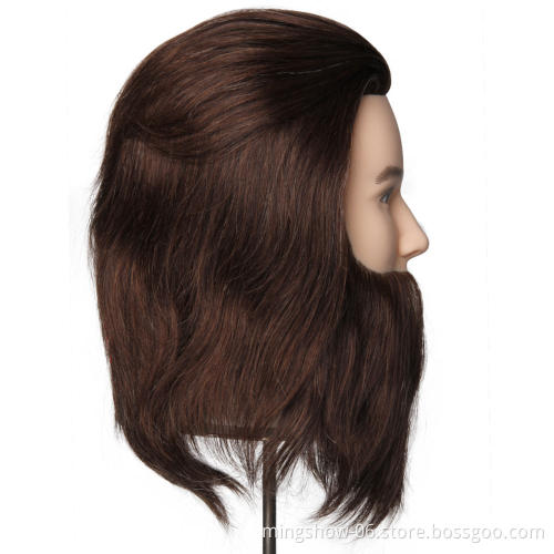 Cheap male mannequin head tripod hairdressing training head with beard